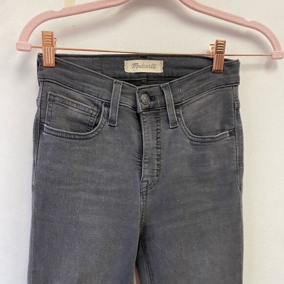 Madewell 9" Mid Rise Skinny Raw Edge Jean Sz 24 - Picture 3 of 6